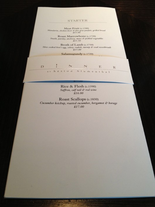 Dinner by Heston Blumenthal 